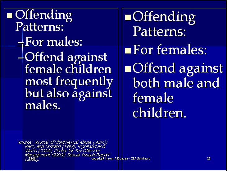 Offending Patterns 3 Juvenile Sex Offenders CEUs